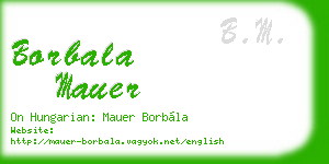 borbala mauer business card